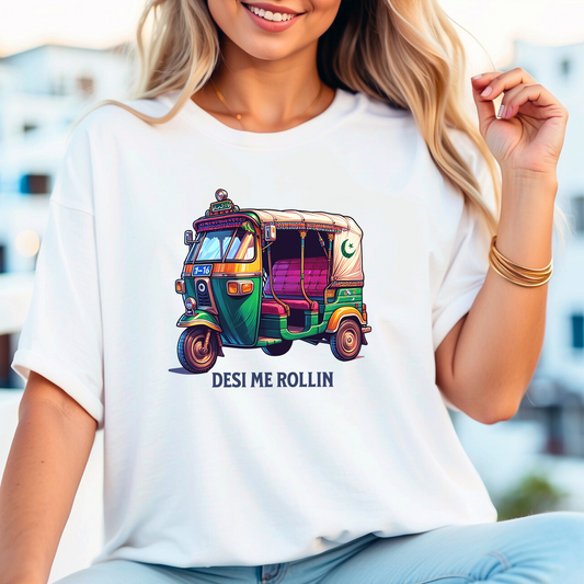 Rickshaw T-Shirt - Desi Me Rollin