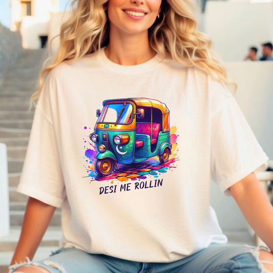 Rickshaw Desi T-Shirt - Desi Me Rollin